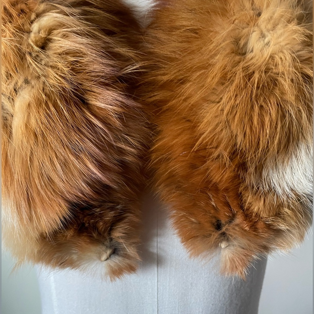 Vintage | Luxurious Red Fox Fur Stole Wrap Collar - Picture 3 of 11